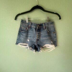 Levi’s 501 Denim Distressed Shorts